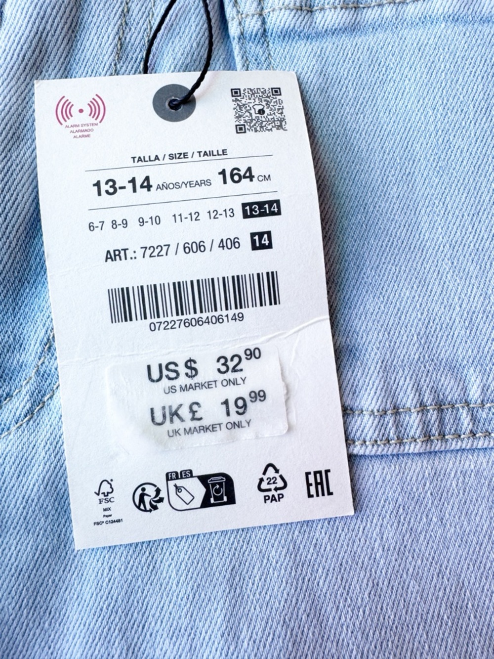 Zara Girl New Marine Fit Wide Leg Jeans in Light Blue wash
NWT - Picture 11 of 16
